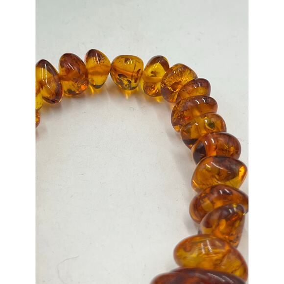 Vintage Natural Baltic Amber Beaded Necklace with graduated chunk beads 28” - Picture 7 of 10
